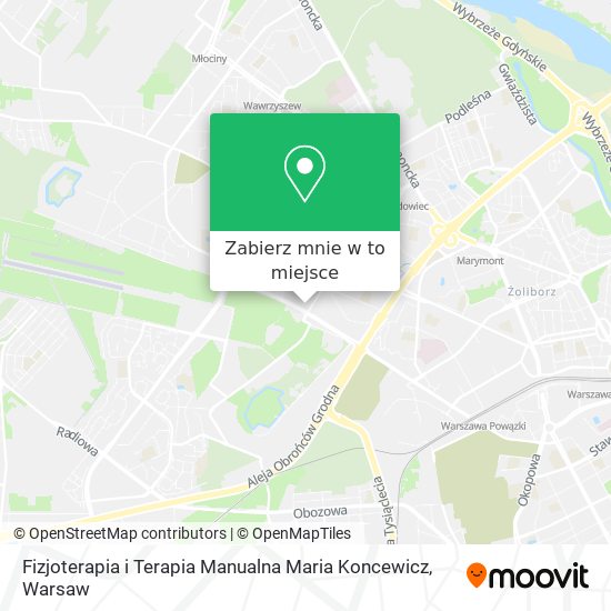 Mapa Fizjoterapia i Terapia Manualna Maria Koncewicz