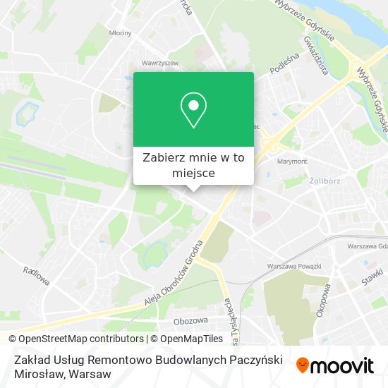 Mapa Zakład Usług Remontowo Budowlanych Paczyński Mirosław