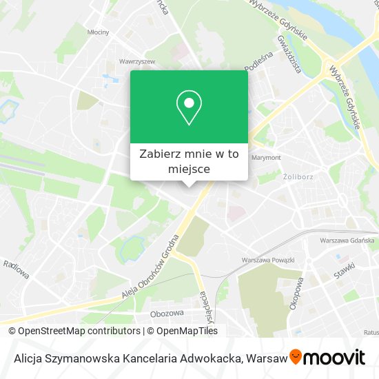 Mapa Alicja Szymanowska Kancelaria Adwokacka