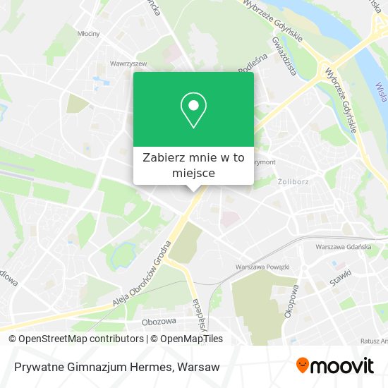 Mapa Prywatne Gimnazjum Hermes