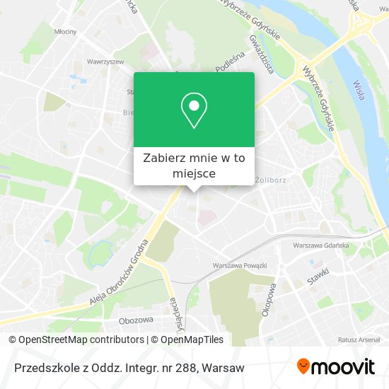 Mapa Przedszkole z Oddz. Integr. nr 288