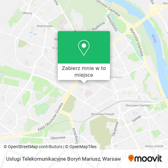 Mapa Usługi Telekomunikacyjne Boryń Mariusz