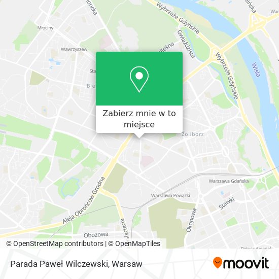 Mapa Parada Paweł Wilczewski