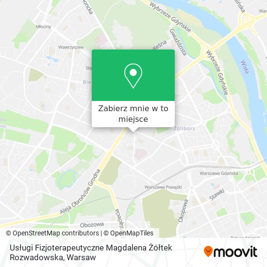 Mapa Usługi Fizjoterapeutyczne Magdalena Żółtek Rozwadowska