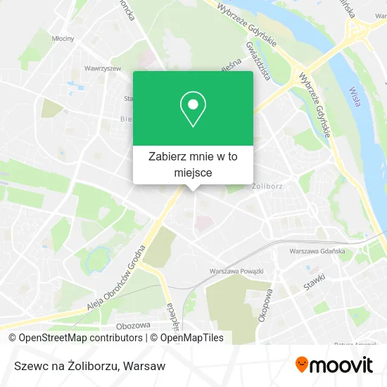 Mapa Szewc na Żoliborzu