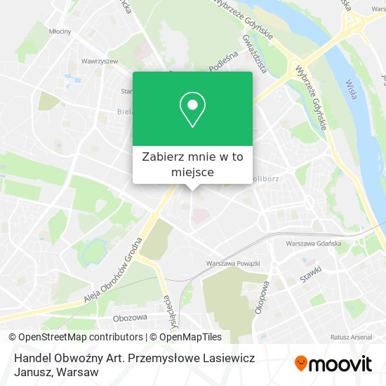 Mapa Handel Obwoźny Art. Przemysłowe Lasiewicz Janusz