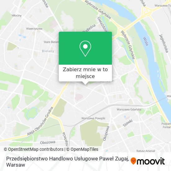 Mapa Przedsiębiorstwo Handlowo Usługowe Paweł Zugaj