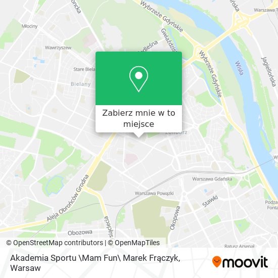 Mapa Akademia Sportu \Mam Fun\ Marek Frączyk