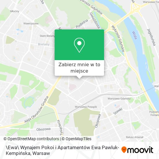 Mapa \Ewa\ Wynajem Pokoi i Apartamentów Ewa Pawluk-Kempińska