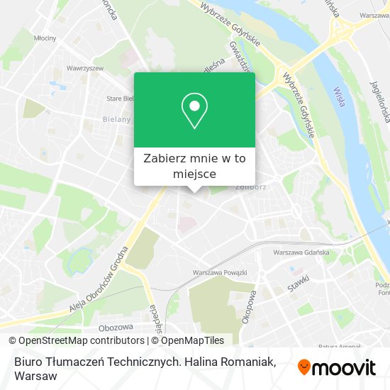 Mapa Biuro Tłumaczeń Technicznych. Halina Romaniak