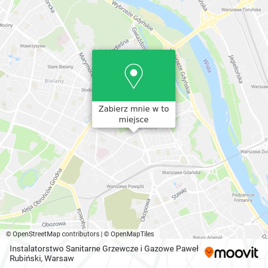 Mapa Instalatorstwo Sanitarne Grzewcze i Gazowe Paweł Rubiński