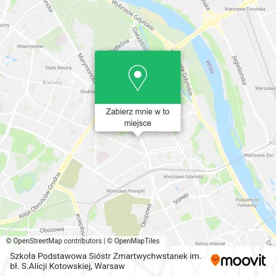 Mapa Szkoła Podstawowa Sióstr Zmartwychwstanek im. bł. S.Alicji Kotowskiej
