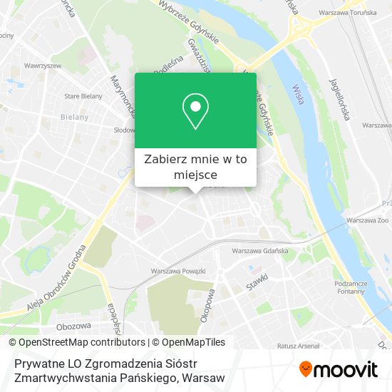 Mapa Prywatne LO Zgromadzenia Sióstr Zmartwychwstania Pańskiego