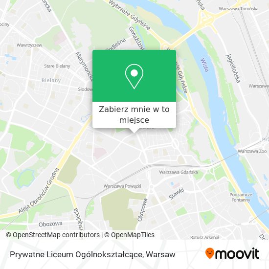 Mapa Prywatne Liceum Ogólnokształcące