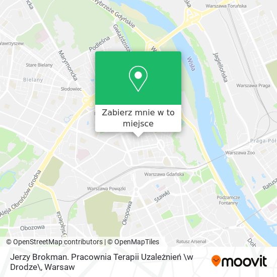 Mapa Jerzy Brokman. Pracownia Terapii Uzależnień \w Drodze\