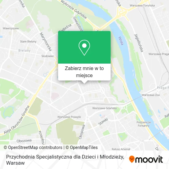 Mapa Przychodnia Specjalistyczna dla Dzieci i Młodzieży