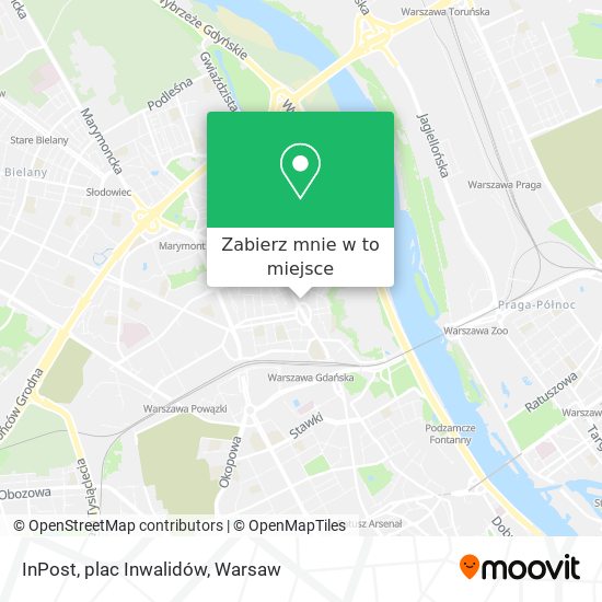 Mapa InPost, plac Inwalidów