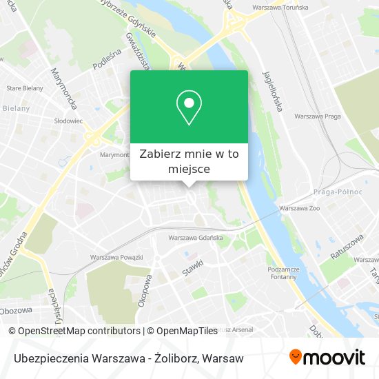 Mapa Ubezpieczenia Warszawa - Żoliborz