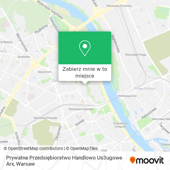 Mapa Prywatne Przedsiębiorstwo Handlowo Us3ugowe Arx