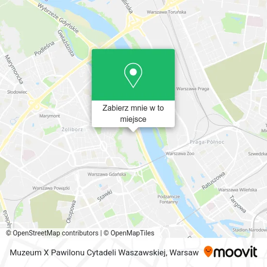 Mapa Muzeum X Pawilonu Cytadeli Waszawskiej
