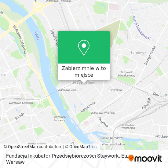 Mapa Fundacja Inkubator Przedsiębiorczości Staywork. Eu