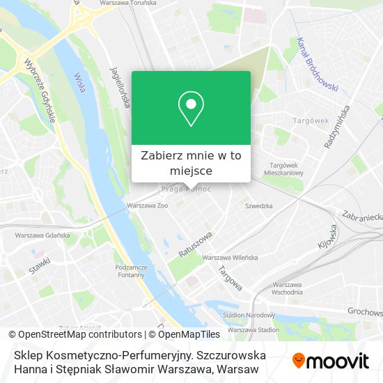 Mapa Sklep Kosmetyczno-Perfumeryjny. Szczurowska Hanna i Stępniak Sławomir Warszawa