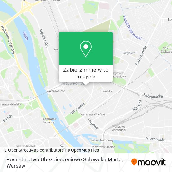 Mapa Pośrednictwo Ubezpieczeniowe Sułowska Marta