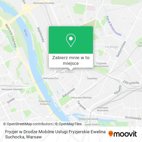 Mapa Fryzjer w Drodze Mobilne Usługi Fryzjerskie Ewelina Suchocka