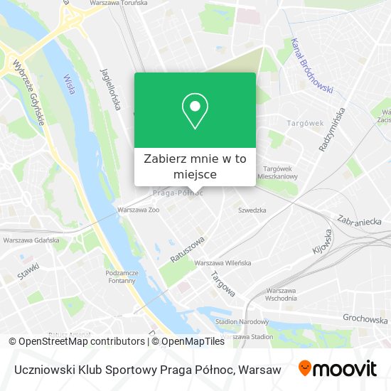 Mapa Uczniowski Klub Sportowy Praga Północ