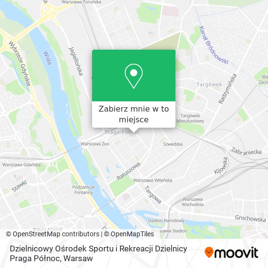 Mapa Dzielnicowy Ośrodek Sportu i Rekreacji Dzielnicy Praga Północ