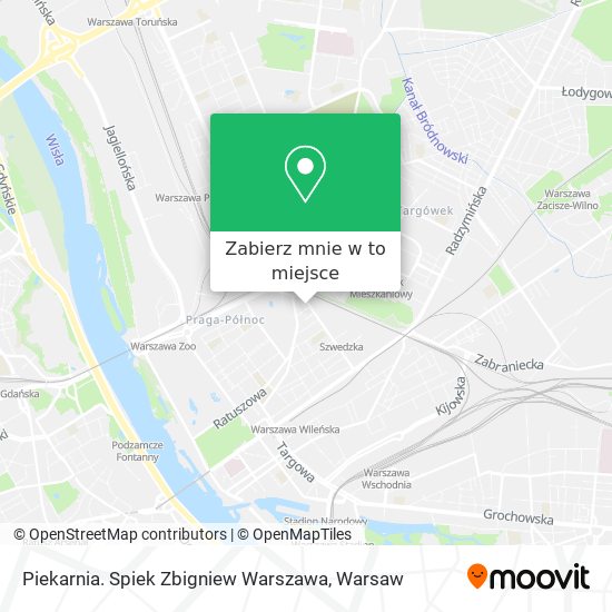 Mapa Piekarnia. Spiek Zbigniew Warszawa