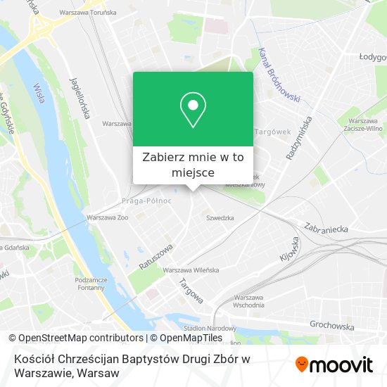 Mapa Kościół Chrześcijan Baptystów Drugi Zbór w Warszawie