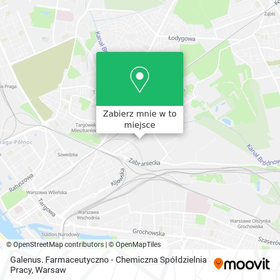 Mapa Galenus. Farmaceutyczno - Chemiczna Spółdzielnia Pracy