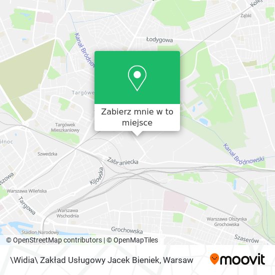 Mapa \Widia\ Zakład Usługowy Jacek Bieniek