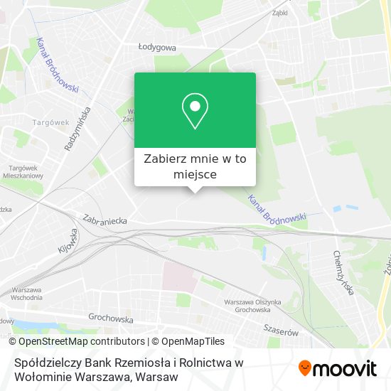 Mapa Spółdzielczy Bank Rzemiosła i Rolnictwa w Wołominie Warszawa