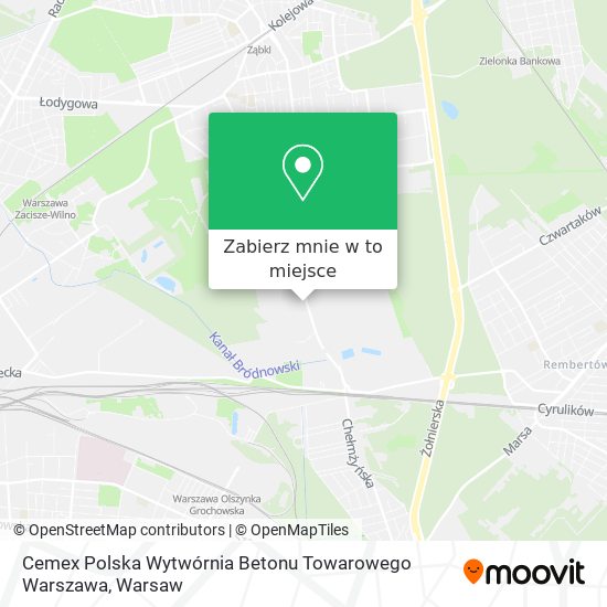 Mapa Cemex Polska Wytwórnia Betonu Towarowego Warszawa