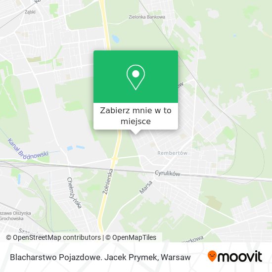 Mapa Blacharstwo Pojazdowe. Jacek Prymek