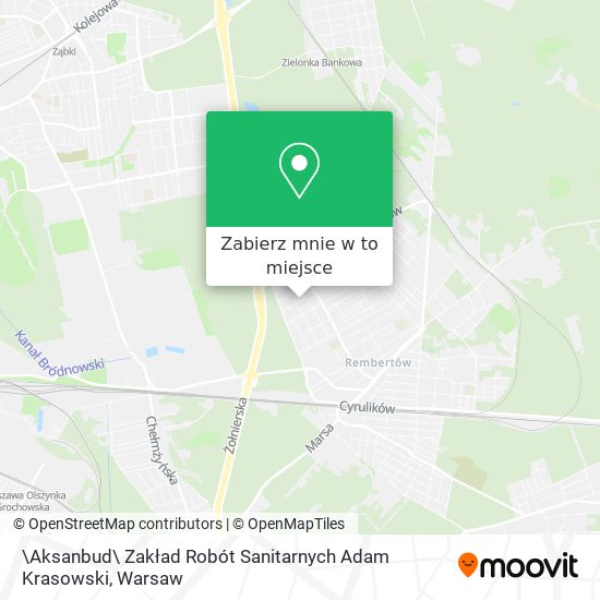 Mapa \Aksanbud\ Zakład Robót Sanitarnych Adam Krasowski