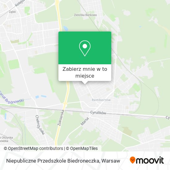 Mapa Niepubliczne Przedszkole Biedroneczka