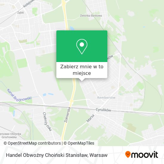 Mapa Handel Obwoźny Choiński Stanisław