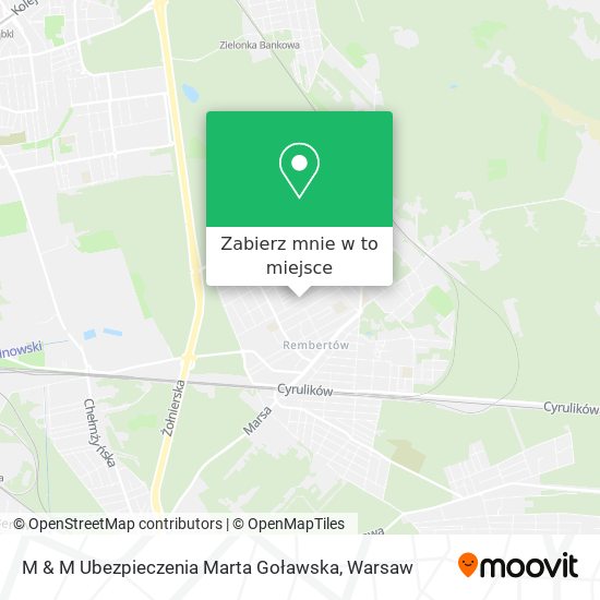 Mapa M & M Ubezpieczenia Marta Goławska