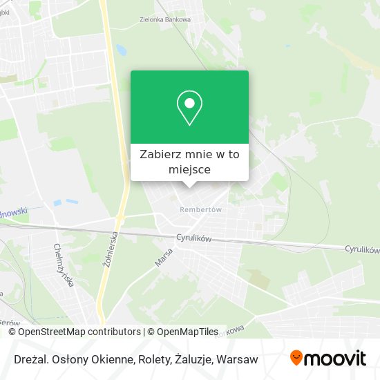 Mapa Dreżal. Osłony Okienne, Rolety, Żaluzje