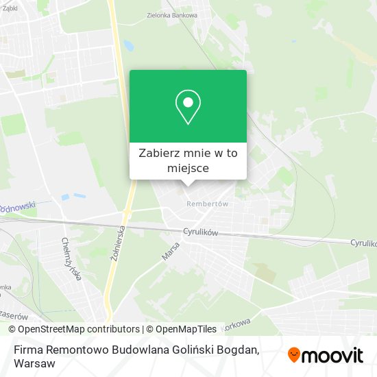 Mapa Firma Remontowo Budowlana Goliński Bogdan