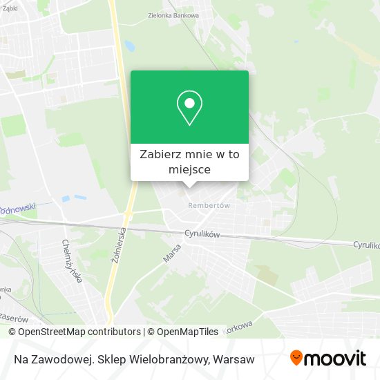 Mapa Na Zawodowej. Sklep Wielobranżowy