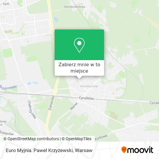 Mapa Euro Myjnia. Paweł Krzyżewski