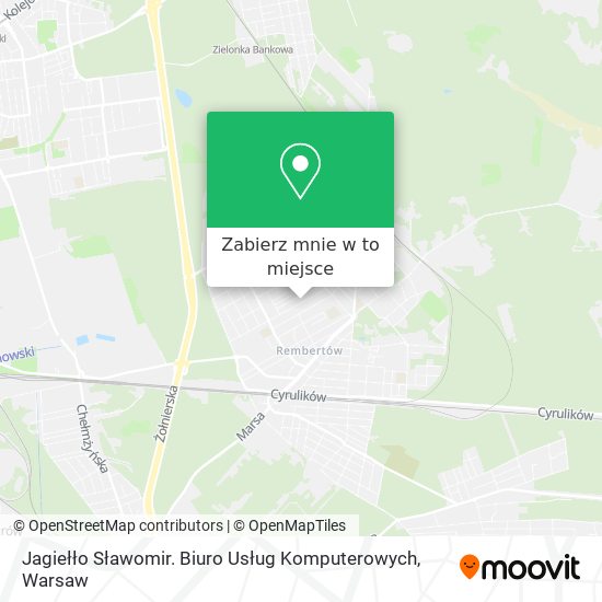 Mapa Jagiełło Sławomir. Biuro Usług Komputerowych