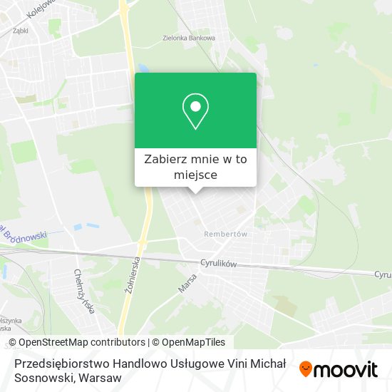 Mapa Przedsiębiorstwo Handlowo Usługowe Vini Michał Sosnowski