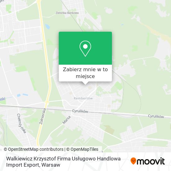 Mapa Walkiewicz Krzysztof Firma Usługowo Handlowa Import Export