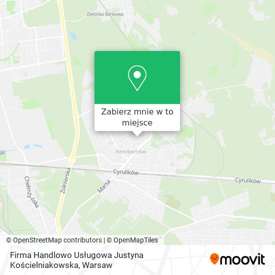 Mapa Firma Handlowo Usługowa Justyna Kościelniakowska