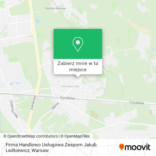 Mapa Firma Handlowo Usługowa Zespom Jakub Ledkiewicz